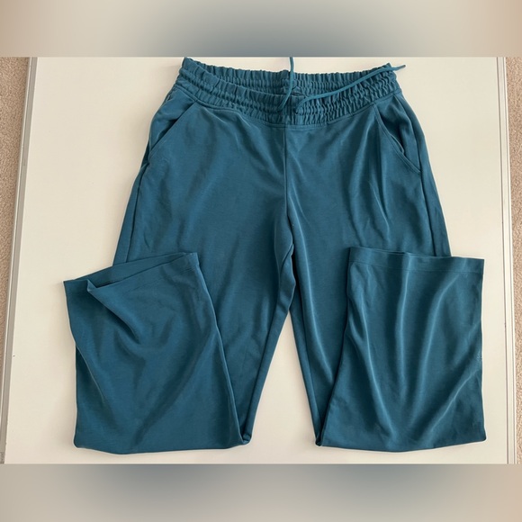 Athleta Seasoft Teal Track Pants supreme soft pants - Picture 2 of 7